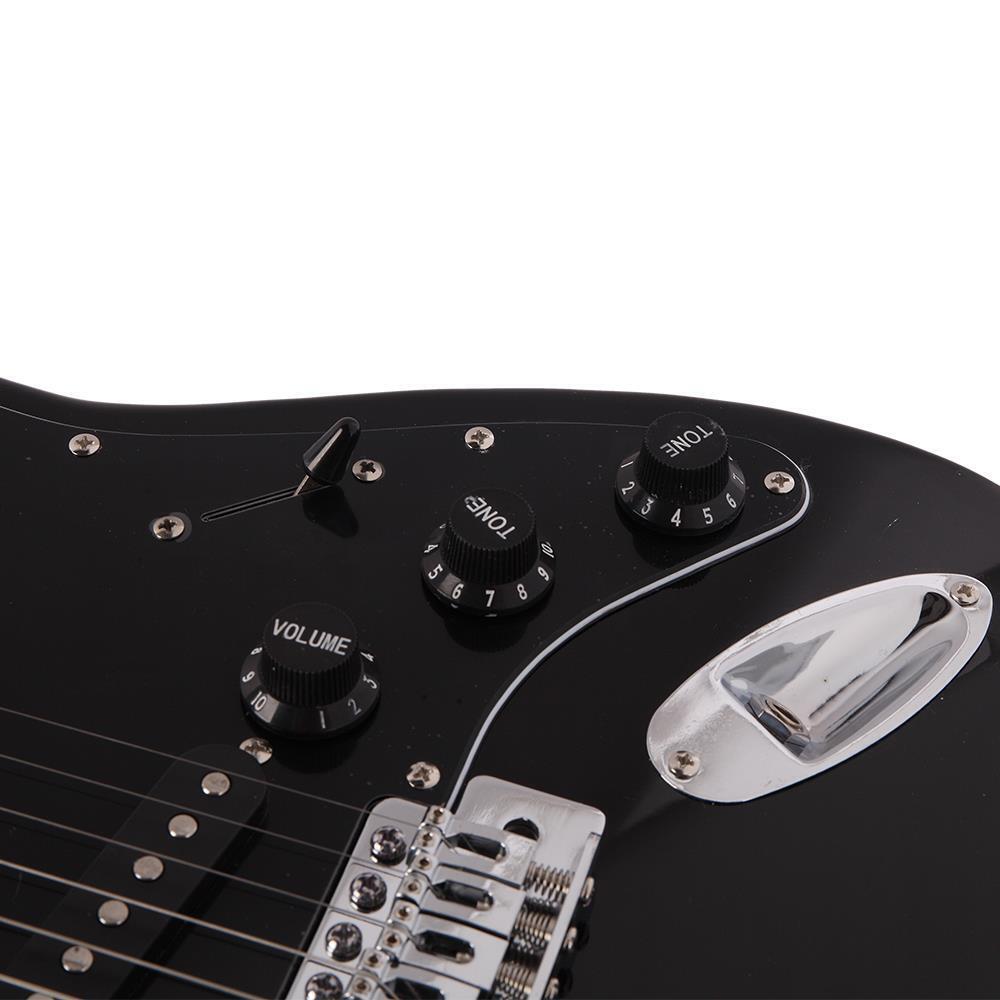 Glarry 39" GST 6 String Electric Guitar with Pickguard +Bag Strap Kit Right Hand