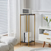90cm Plant Stand 2/3-Tier Flower Holder Tall Side End Table with Golden Frame