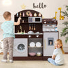 Wooden Kitchen Playset Kids Kitchen Set Toy Kitchen Set-Coffee