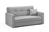 Brand New Sofa Bed 2 Seater Grey Fabric Under Seat Storage, Large Sleeping Area!