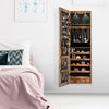 Wall-mounted Jewelry Storage Cabinet Door Hanging Jewelry Armoire w/ Full Mirror