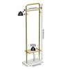 Heavy Duty Metal Coat Rack Stand Stable Marble Clothes Rail Hall Tree Wire Shelf