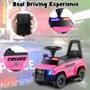 6V Kids Ride On Police Car Battery Powered Kids Toy Police Car Pink