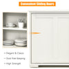 Freestanding Kitchen Storage Cabinet Floor Storage Cabinet-White