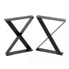 2PC Industrial Metal Steel Table Legs Cross X Frame for Dining/Bench/Office/Desk