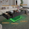 High gloss Coffee Table with RGB LED Lights Living Room Cocktail Table Black