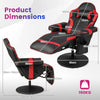 Massage Gaming Chair Height Adjustable Swivel Racing Video Gaming Recliner