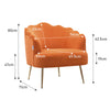 Scallop Back Armchair Cocktail Sofa Accent Seat Living Bedroom Cafe Lounge Sofa