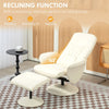 360°Swivel Recliner Chair with Footstool Recliner Armchair Reclining Chair Beige