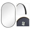 Black/Gold Bedroom Bathroom Wall Mounted Thin Mirror Wash Basin Dressing Mirror