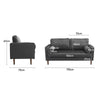 Modern Velvet Tufted Couch Upholstered Sofa Chair Loveseat with 2 Pillows Lounge