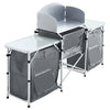Garden Backyard Folding Cook Table Station Outdoor Camping Kitchen Cabinet Stand