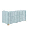 Teddy Fleece Fabric 3 Seater Sofa Loveseat Couch with 2 Pillow