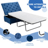 2-in-1 Convertible Sofa Bed Folding Ottoman Sleeper Space Saving Couch Lounger