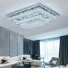 Modern XL Living Room Lamp LED Celling Light Crystal Pendant Chandelier Square