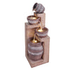 Garden Solar/Electric Water Feature LED Fountain Out/Indoor Resin Ornament Light