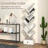 10-Tier Wooden Bookshelf Tree Shaped Display Storage Rack Utility Organizer Rack