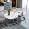 Set Of 2 Coffee Table Marble Side End Table Lamp Stand Nesting Nest Tables Set