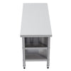 59"x23.6"Stainless Steel Work Bench Commercial Catering Table Food Prep w/Wheels