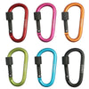 6X Heavy Duty Carabiner Clip Hook D-Ring Screw Lock Outdoor Rock Buckle Max 50KG