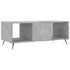 Concrete Grey Coffee Table - Modern Rectangular Centerpiece with Ample D0C5