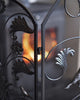 Black Arched "Birdwatcher" Three Fold Fireguard Woodburner Safety Fire Screen