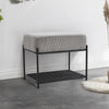 Small Corduroy Shoe Bench Upholstered Storage Footstool Bench Hallway Entryway