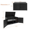 PE Wicker Storage Bin Garden Patio 330L 2-Tier Rattan Deck Box w/Lid-Black
