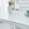 Wood White High Gloss Dining Table Dining Room Rectangular 4-6 Seats Kitchen