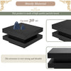 Coffee Table Black, Rotating Top & USB Powered App-Controlled LED, 70x70x36cm