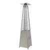 Gas Pyramid Patio Heater - Outdoor/Garden - Glass Tube - 13kw- Silver - Dellonda