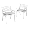 7Pcs Aluminium Bistro Set Garden Furniture Dining Table&6 Chairs With Cushions
