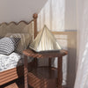 Modern Table Lamp Triangular Base With Frosted Glass Shade Nightstand Side Lamp