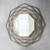Mirror Large Hexagon Wall Antique Vintage Gold Metal Frame Modern 3D Mirror 92cm