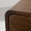 Solid Mango Wood Bedside Table – Mid-Century Style, 2 Drawer, Chestnut