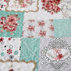 Flowers Patchwork Bedspread Quilted Coverlet Set Bedding Pillowcase Double Size