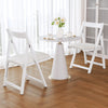 2 Pcs Accent Armless Kitchen Chair w/Padded Seat & Curved Backrest-White