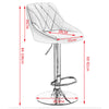 2x Breakfast Bar Stools Gas Lift Swivel Stool w/ Backrest Footrest Cafe Kitchen