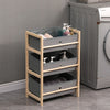 3 Fabric Drawers Storage Unit Organizer for Living Room Snack Toy Storage Shelf