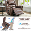 Leather Electric Power Lift Riser Recliner Chair Massage Heat Armchair Brown PU