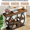 100cm Console Table, Industrial 4-Tier Sofa Table Entryway Table with Storage