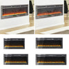 40/50/60" Inset/Wall Mounted Fireplace Electric Fire Heater Remote 12 Colour LED