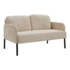 Corduroy Fabric 2 Seater Loveseat Sofa Couch Settee Lounge Chair With Metal Legs