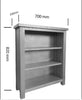 Oakcroft Small Oak Bookcase, Bookcase, Small Low Bookcase, Comes Fully Built