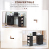 Computer Desk w/ Storage, Writing Study Table for Home Office, Black