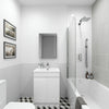 Bathroom Thermostatic Conceal Shower Mixer Twin head Large Square Bar Set Chrome