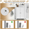 Bathroom Floor Storage Cabinet Free Standing Storage Organizer-White