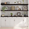 Wall Shelf Dark Grey 220x60x4 Treated Solid Wood Oak G7D3