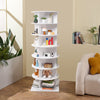 7-Tier Rotating Shoe Rack Tower 360°Spinning Shoe Display with Base Black