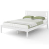 Double Size Wood Bed Frame with Headboard-White